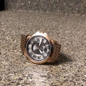 Rose gold fossil watch